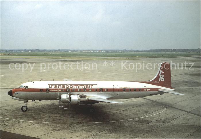 Flugzeuge Zivil Transpommair DC-6 B OO-CTK