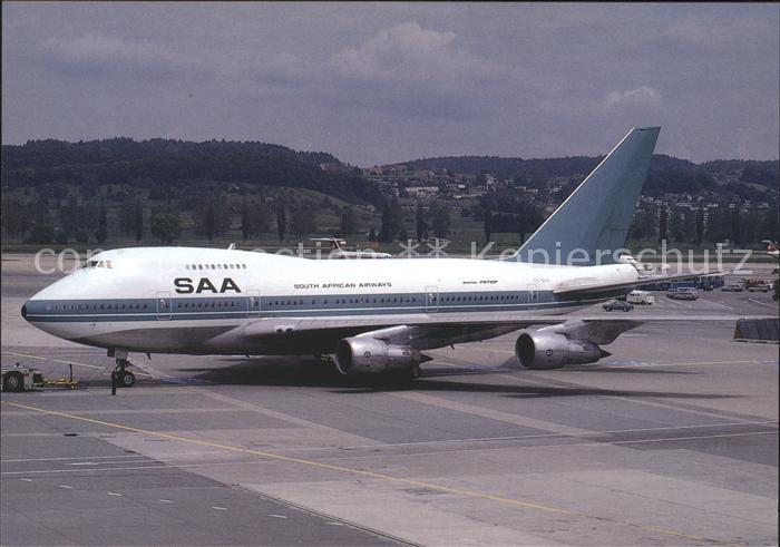 Flugzeuge Zivil SAA-South African Airways Luxair cs Boeing 747SO-44 ZS-SPA