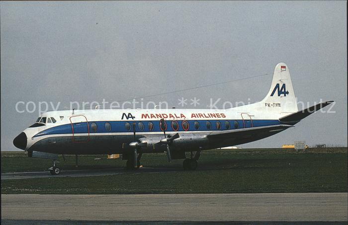 Flugzeuge Zivil Mandala Airlines Viscount 838 PK-RVN c/
