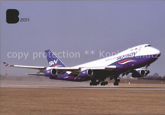 Flugzeuge Zivil Silkway Airlines Boeing 747-400F  4K-80