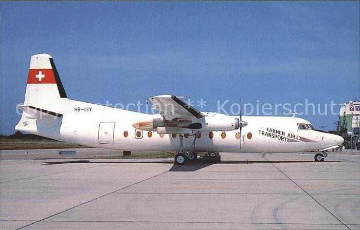 Flugzeuge Zivil Farner Air Transport Fokker F27 Friendship 500 HB-ISY cn 10370