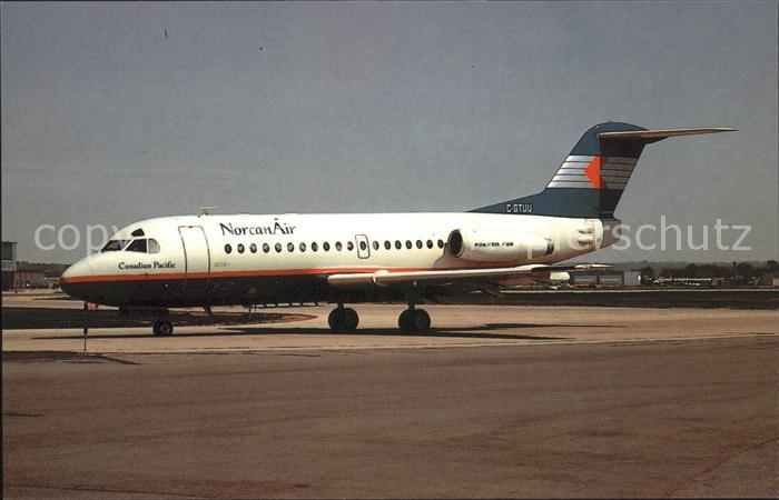 Flugzeuge Zivil NorcanAir Canadian Pacific Fokker F28-1000 C-GTUU c/n 11006