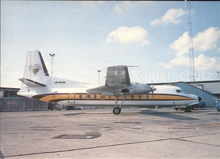Flugzeuge Zivil Air Executive Norway Busy Bee AS Fokker F27 friendship LN-NPM