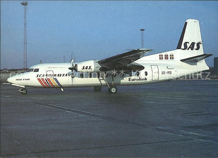 Flugzeuge Zivil SAS Scandinavian Fokker F-27 Friendship SE-IRG