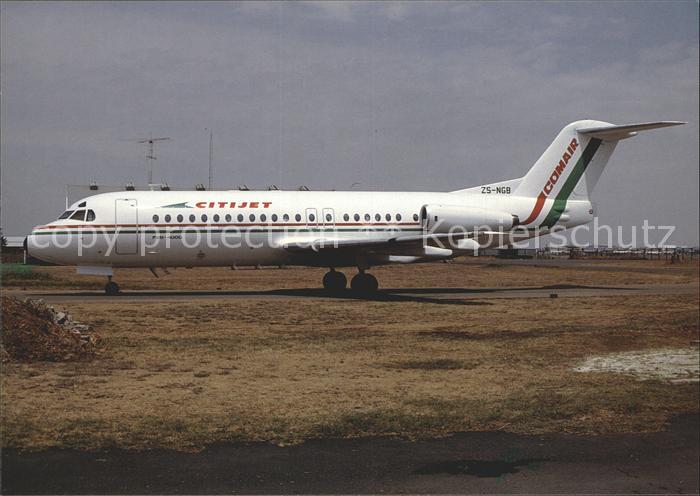 Flugzeuge Zivil Citijet Comari Fokker F28 Mk4000 ZS-NGB