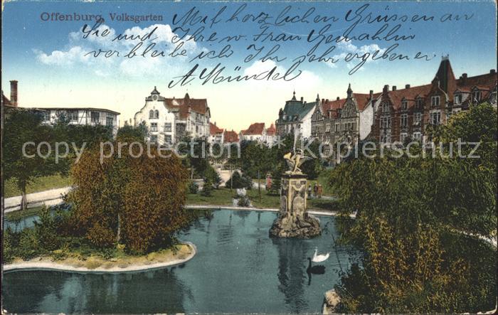 Offenburg Volksgarten Schwanenteich