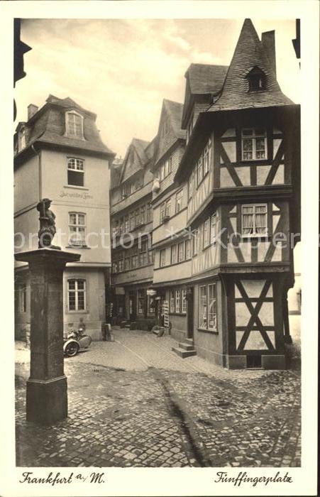 Frankfurt Main Fuenffingerplatz Fachwerkhaus