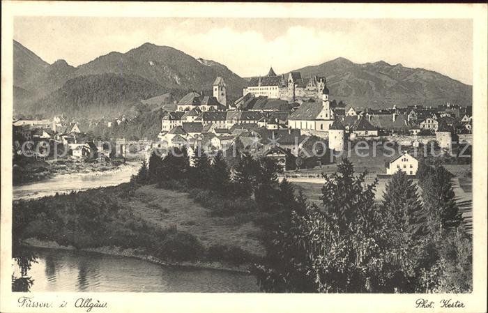 Fuessen Allgaeu Kloster St Mang Hohes Schloss Lech Alpen Reichsbahndirektion Mue