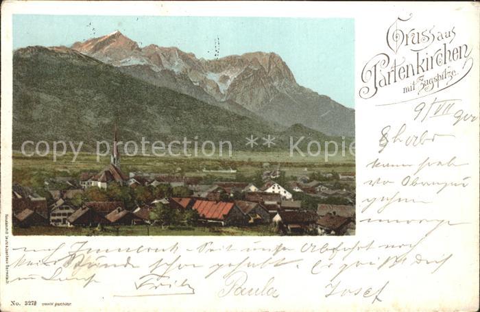 Partenkirchen Gesamtansicht mit Zugspitze Wettersteingebirge