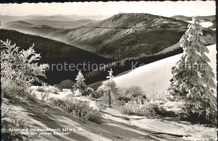 Westfeld Sauerland Astenberg Berghotel Hoher Knochen Winterpanorama