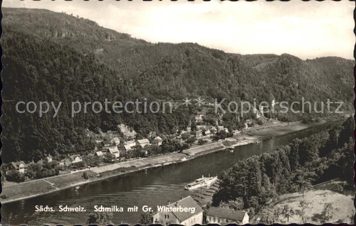 Schmilka Panorama mit Grosser Winterberg