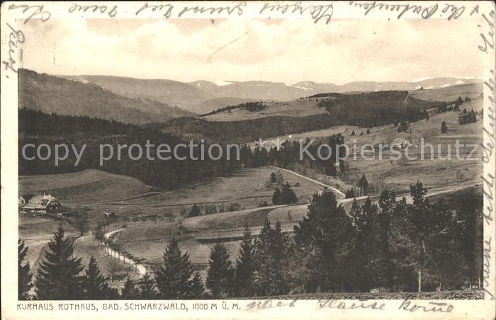 Rothaus Grafenhausen Kurhaus Rothaus Panorama Schwarzwald