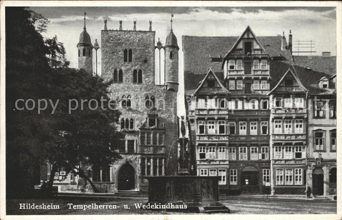 HILDESHEIM CITY Tempelherrenhaus Wedekindhaus Brunnen NZ3