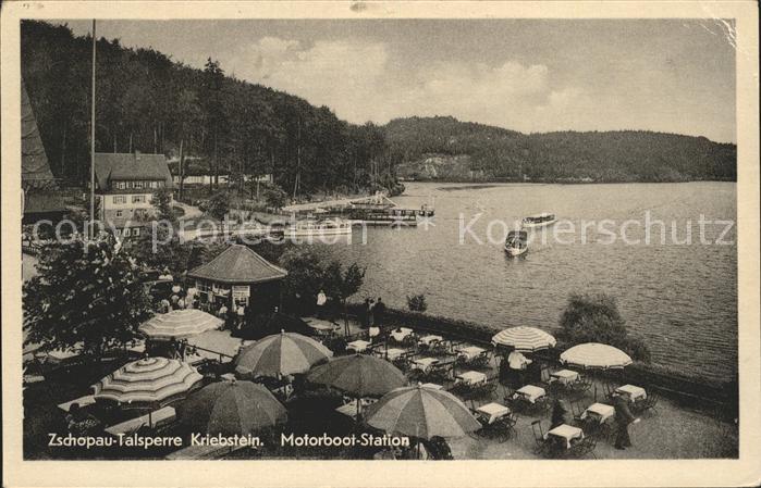 Kriebstein Zschopau Talsperre Motorboot Station Restaurant Terrasse