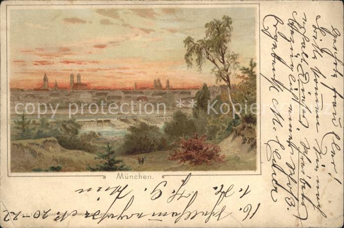 Muenchen Bayern Kuenstlerkarte