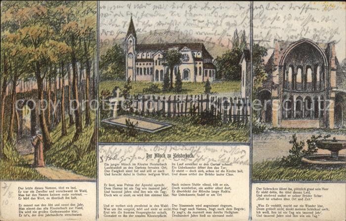 Heisterbach Kloster Ruine Brunnen Moench