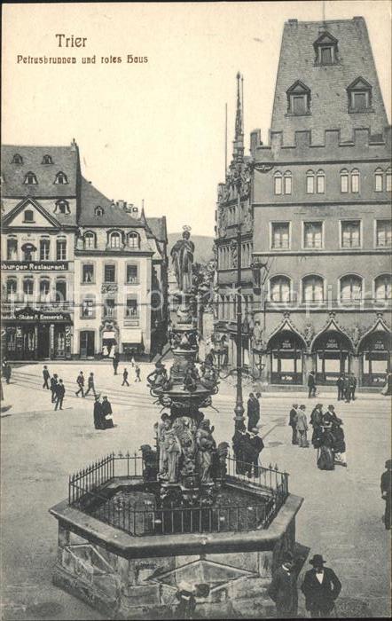 TRIER CITY Petrusbrunnen Rotes Haus