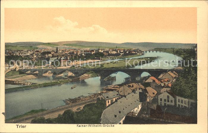 TRIER CITY Kaiser Wilhelm Bruecke Mosel