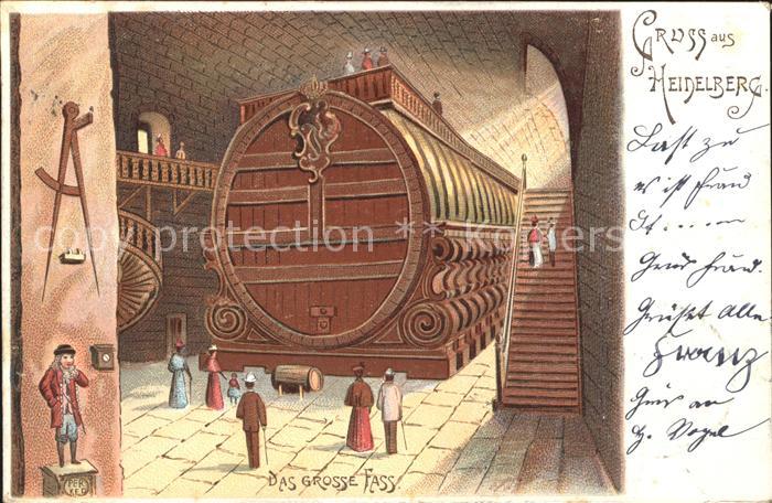 Heidelberg Neckar Das grosse Fass im Heidelberger Schloss
