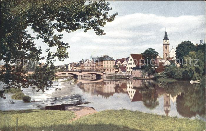 Cannstatt Partie am Neckar Wehr