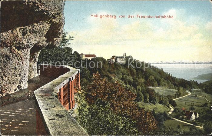 Heiligenberg Baden Blick von der Freundschaftshoehe Schloss Bodensee