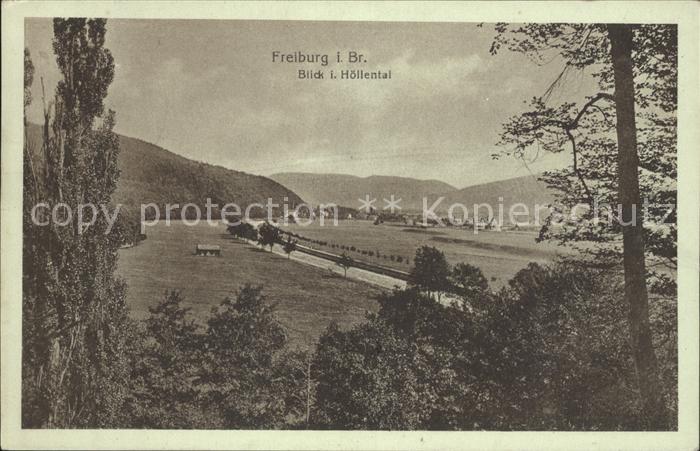 Freiburg Breisgau Panorama Blick ins Hoellental