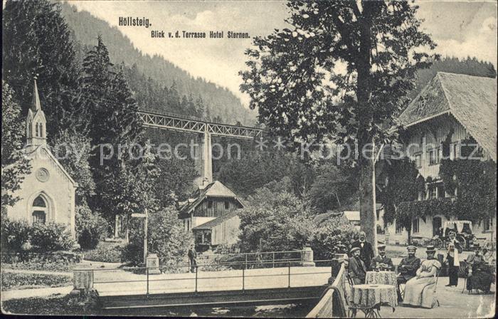 Hoellsteig Terrasse Hotel Sternen Kapelle Eisenbahnbruecke