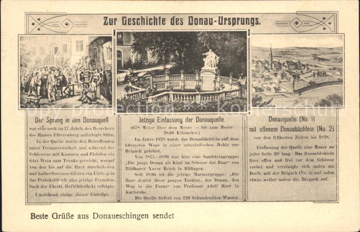 Donaueschingen Geschichte des Donau Ursprungs