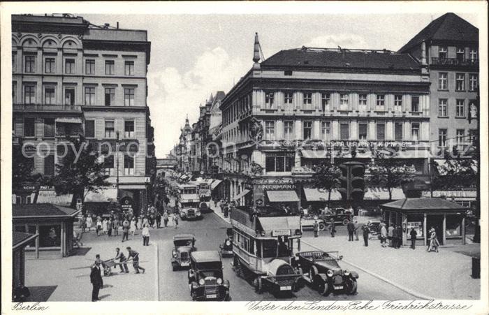 BERLIN CITY Unter den Linden Ecke Friedrichstrasse Verkehr