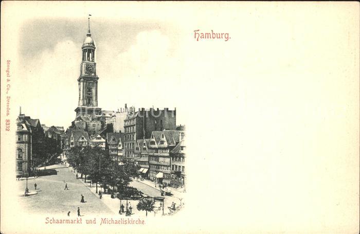 HAMBURG CITY Schaarmarkt und Michaeliskirche