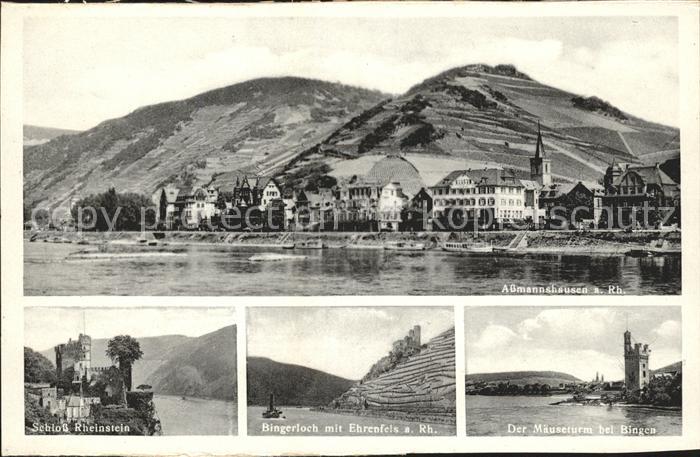 Assmannshausen Schloss Rheinstein Bingerloch Ruine Ehrenfels Maeuseturm
