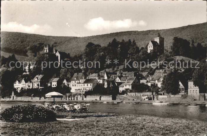 Neckarsteinach Ansicht mit Burgen