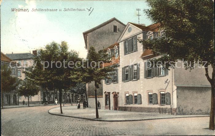 Weimar Thueringen Schillerstrasse und Schillerhaus