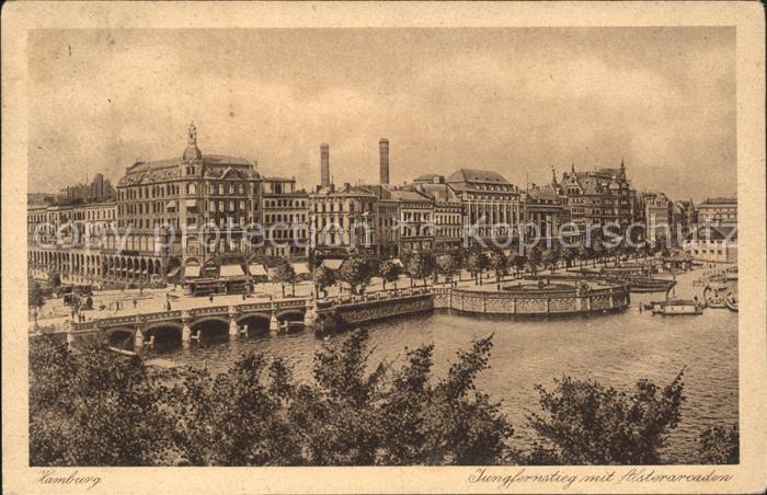 HAMBURG  CITY Jungfernsteg mit Alsterarkaden