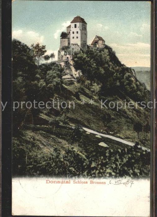 Fridingen Donau Schloss Bronnen Donautal Bahnpost