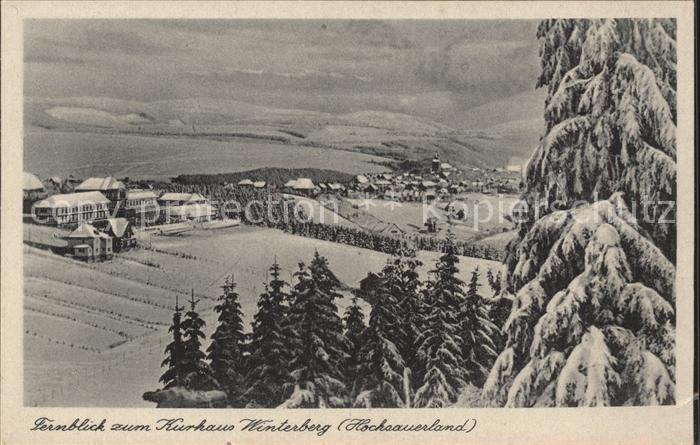 Winterberg Hochsauerland Fernblick zum Kurhaus Winterlandschaft