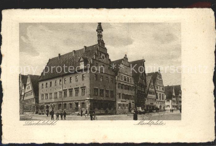 Dinkelsbuehl Marktplatz Kupfertiefdruck Buetten