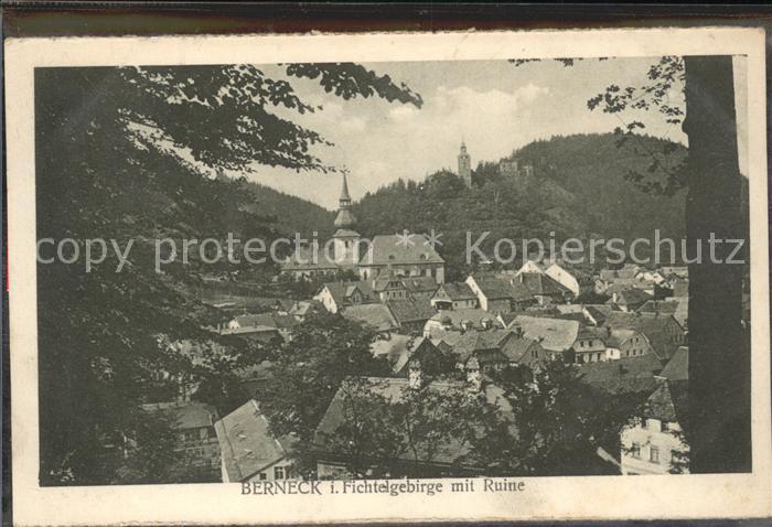 Berneck Fichtelgebirge Ortsansicht mit Ruine