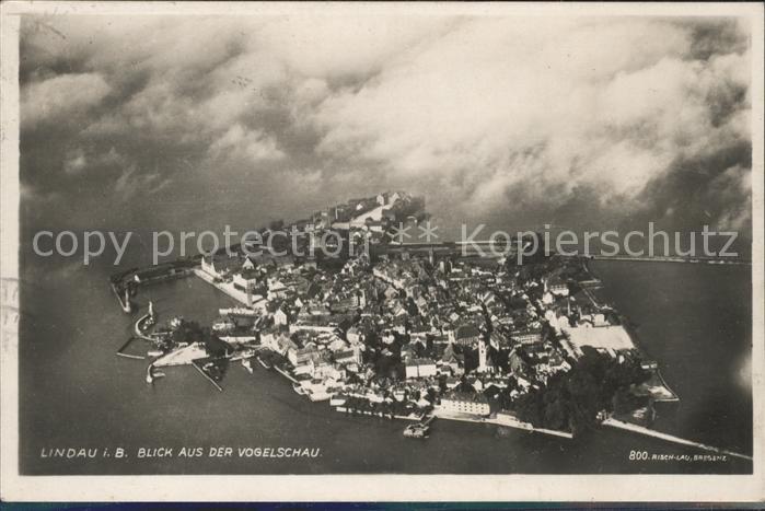 Lindau Bodensee aus der Vogelschau