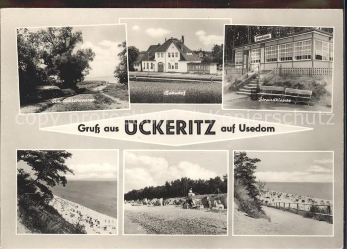 ueckeritz Usedom Achterwasser Bahnhof Strandklause Strand