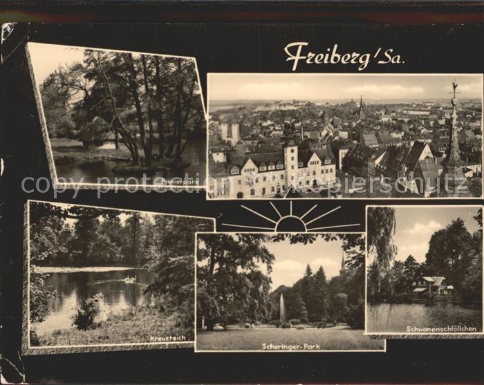 Freiberg Sachsen Pionierpark Kreuzteich Scheringer Park Schwanenschloesschen