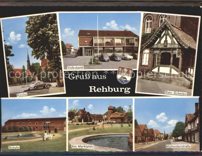 Rehburg-Loccum Kirche Volksbank Ratsschenke Muehlentorstrasse Marktplatz Teich S