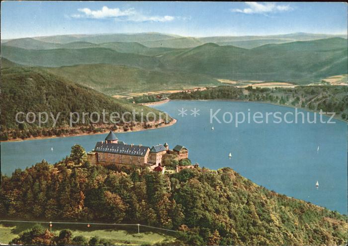 Waldeck Edersee Fliegeraufnahme Schloss Waldeck