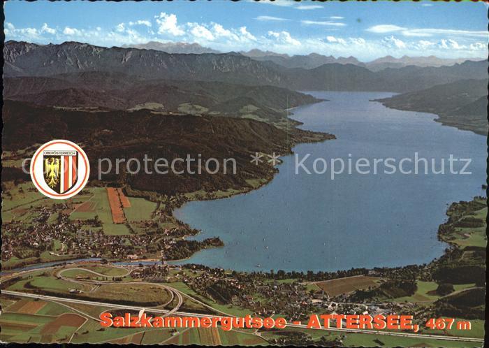 Attersee Fliegeraufnahme Salzkammergutsee