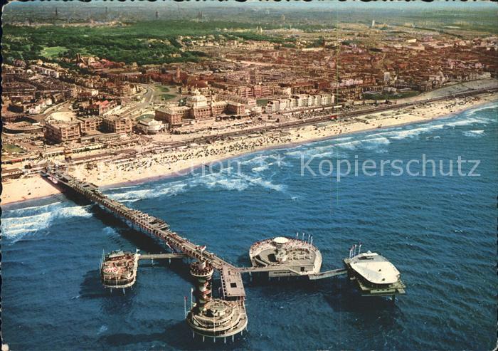 Scheveningen Fliegeraufnahme Strand Seebruecke