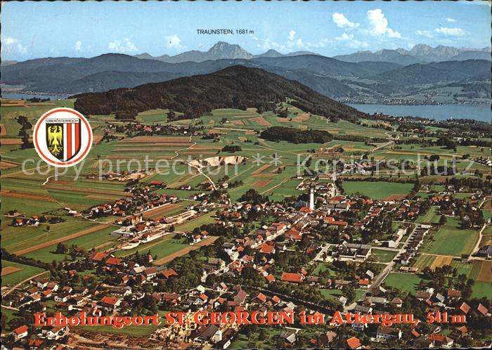 St Georgen Attergau Fliegeraufnahme Salzkammergut