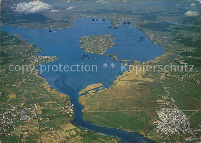 Konstanz Bodensee Fliegeraufnahme Bodensee Untersee Insel-Reichenau Radolfzell