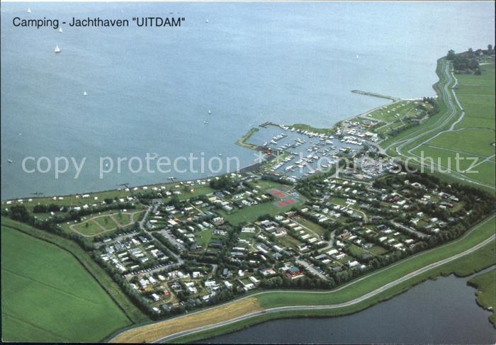 Niederlande Fliegeraufnahme Camping Jachthaven Uitdam