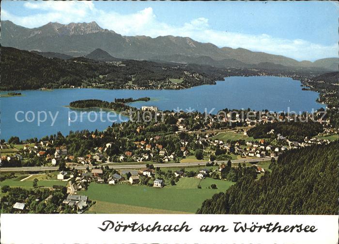 Poertschach Woerthersee Fliegeraufnahme mit Woerthersee