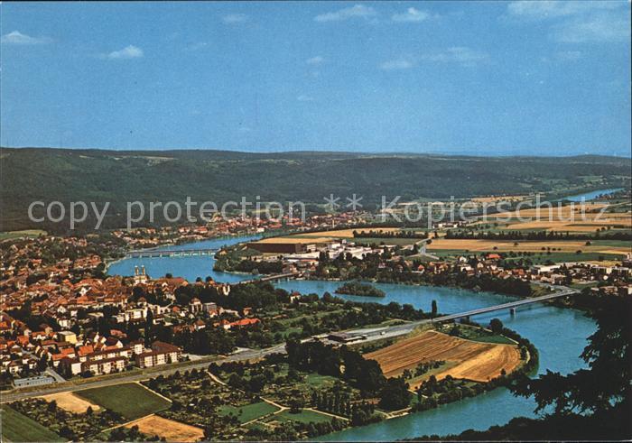 Bad Saeckingen Fliegeraufnahme mit Stein